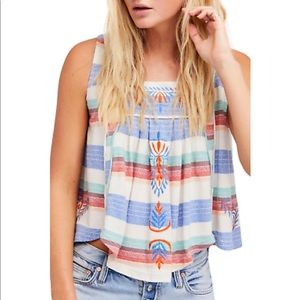 Free People Vintage Striped Tank Top